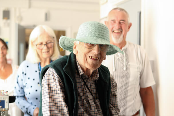 Resident joined by family and friends with our open door policy